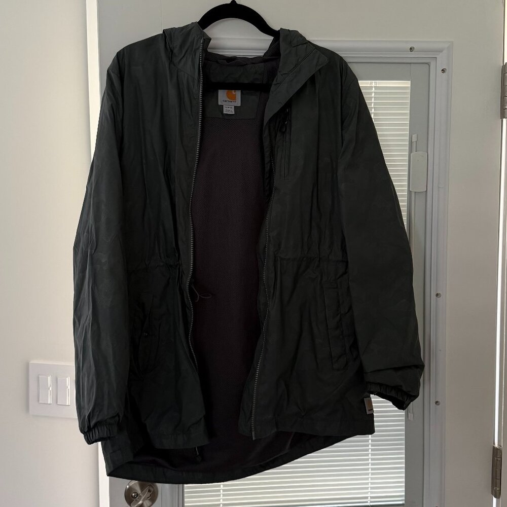 Carhartt Womens Medium Rockford Windbreaker Hooded Lightweight Jacket Zip